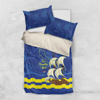 Custom Curacao Football Bedding Set La Familia Azul