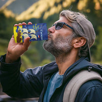 Custom Curacao Football 4 in 1 Can Cooler Tumbler La Familia Azul