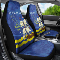 Custom Curacao Football Car Seat Cover La Familia Azul