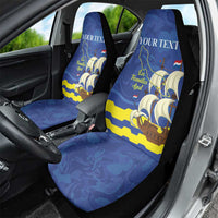 Custom Curacao Football Car Seat Cover La Familia Azul
