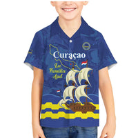 Custom Curacao Football Family Matching Mermaid Dress and Hawaiian Shirt La Familia Azul