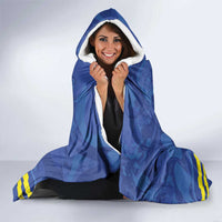 Custom Curacao Football Hooded Blanket La Familia Azul