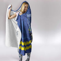 Custom Curacao Football Hooded Blanket La Familia Azul