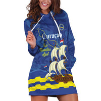 Custom Curacao Football Hoodie Dress La Familia Azul