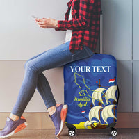 Custom Curacao Football Luggage Cover La Familia Azul