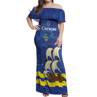 Custom Curacao Football Off Shoulder Maxi Dress La Familia Azul