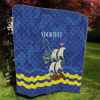 Custom Curacao Football Quilt La Familia Azul