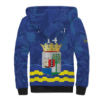 Custom Curacao Football Sherpa Hoodie La Familia Azul