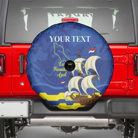 Custom Curacao Football Spare Tire Cover La Familia Azul