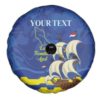 Custom Curacao Football Spare Tire Cover La Familia Azul
