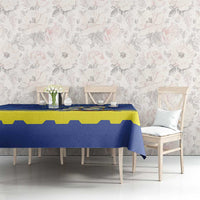 Custom Curacao Football Tablecloth La Familia Azul