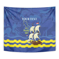 Custom Curacao Football Tapestry La Familia Azul