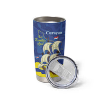 Custom Curacao Football Tumbler Cup La Familia Azul