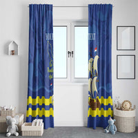 Custom Curacao Football Window Curtain La Familia Azul