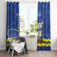 Custom Curacao Football Window Curtain La Familia Azul