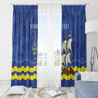Custom Curacao Football Window Curtain La Familia Azul
