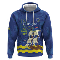 Custom Curacao Football Zip Hoodie La Familia Azul