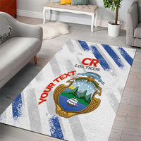 Custom Costa Rica Football Area Rug Go Champions Los Ticos