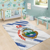 Custom Costa Rica Football Area Rug Go Champions Los Ticos