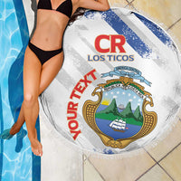 Custom Costa Rica Football Beach Blanket Go Champions Los Ticos