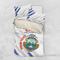Custom Costa Rica Football Bedding Set Go Champions Los Ticos