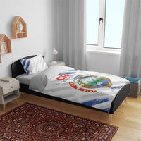 Custom Costa Rica Football Bedding Set Go Champions Los Ticos