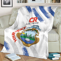 Custom Costa Rica Football Blanket Go Champions Los Ticos