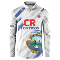 Custom Costa Rica Football Button Sweatshirt Go Champions Los Ticos