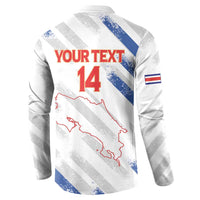 Custom Costa Rica Football Button Sweatshirt Go Champions Los Ticos