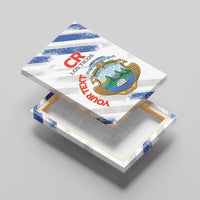 Custom Costa Rica Football Canvas Wall Art Go Champions Los Ticos