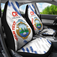 Custom Costa Rica Football Car Seat Cover Go Champions Los Ticos