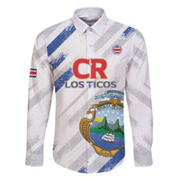 Custom Costa Rica Football Family Matching Long Sleeve Bodycon Dress and Hawaiian Shirt Go Champions Los Ticos
