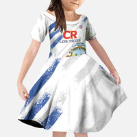 Custom Costa Rica Football Family Matching Off Shoulder Maxi Dress and Hawaiian Shirt Go Champions Los Ticos