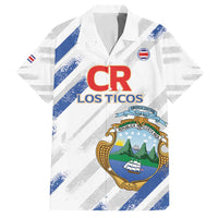 Custom Costa Rica Football Family Matching Off Shoulder Maxi Dress and Hawaiian Shirt Go Champions Los Ticos