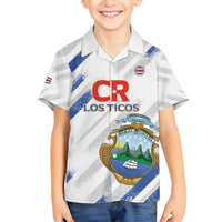 Custom Costa Rica Football Family Matching Off Shoulder Maxi Dress and Hawaiian Shirt Go Champions Los Ticos