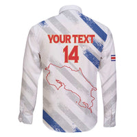 Custom Costa Rica Football Family Matching Short Sleeve Bodycon Dress and Hawaiian Shirt Go Champions Los Ticos