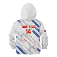 Custom Costa Rica Football Kid Hoodie Go Champions Los Ticos