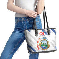 Custom Costa Rica Football Leather Tote Bag Go Champions Los Ticos