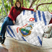 Custom Costa Rica Football Quilt Go Champions Los Ticos