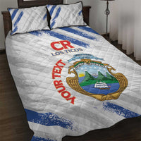 Custom Costa Rica Football Quilt Bed Set Go Champions Los Ticos
