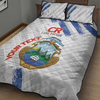 Custom Costa Rica Football Quilt Bed Set Go Champions Los Ticos