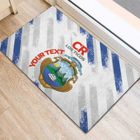 Custom Costa Rica Football Rubber Doormat Go Champions Los Ticos