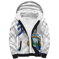 Custom Costa Rica Football Sherpa Hoodie Go Champions Los Ticos