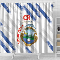 Custom Costa Rica Football Shower Curtain Go Champions Los Ticos
