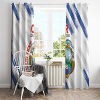 Custom Costa Rica Football Window Curtain Go Champions Los Ticos