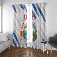 Custom Costa Rica Football Window Curtain Go Champions Los Ticos