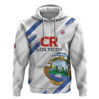 Custom Costa Rica Football Zip Hoodie Go Champions Los Ticos