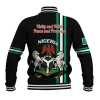 Nigeria Baseball Jacket Nigeria Coat Of Arms Simple Style - Wonder Print Shop