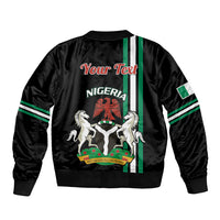 Personalised Nigeria Bomber Jacket Nigeria Coat Of Arms Simple Style - Wonder Print Shop
