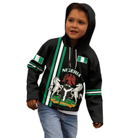 Personalised Nigeria Kid Hoodie Nigeria Coat Of Arms Simple Style - Wonder Print Shop